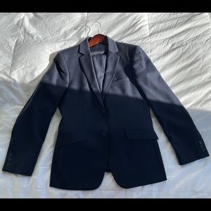 Bachrach Slim Fit Suit Navy Blue 38S pants 31 x 30